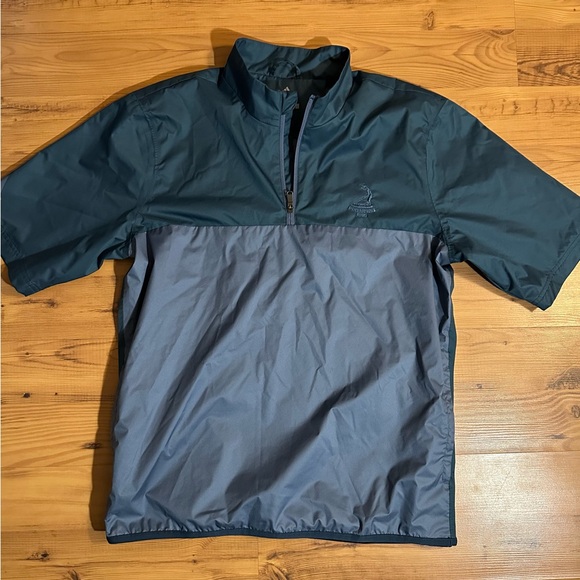 Adidas Golf Climastorm 1/4 Zip Short Sleeve Pullover Pinehurst - Picture 1 of 6